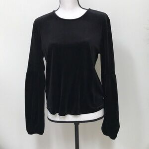 New ! Walter Baker Braxton Top - Velvet Black, Size S